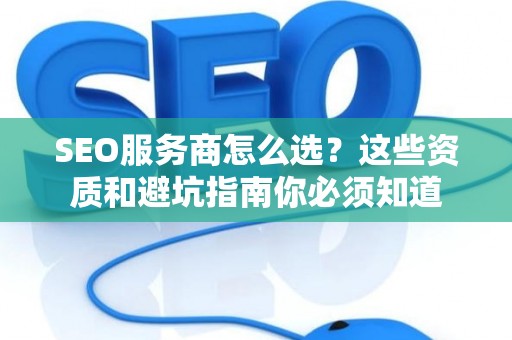 SEO服务商怎么选？这些资质和避坑指南你必须知道